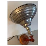 FB - Vintage Wall Mount Lamp - Metal Shade & Wooden Backplate