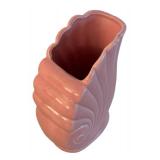UL - Nautilus Shell Vase - Vintage Pink USA Pottery