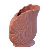 UL - Nautilus Shell Vase - Vintage Pink USA Pottery