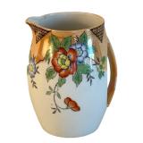 UL - Vintage Japanese Lusterware Floral Patterned Pitcher