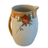 UL - Vintage Japanese Lusterware Floral Patterned Pitcher