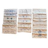 UL - 18 Needlepoint Pillowcases - Embroidered Florals