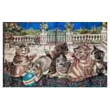UL - Adorable Vintage Kitten Tapestry - Made in Lebanon