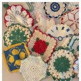 UL - Handcrafted Vintage Crochet Hot Pads - Assorted Round, Square, Oval and More
