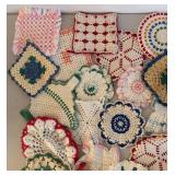 UL - Handcrafted Vintage Crochet Hot Pads - Assorted Round, Square, Oval and More