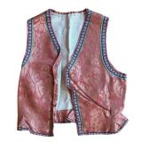 UL - Vintage Scandinavian Folk Costume - Damask Vest, Blouse & Skirt