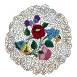 UL - Vintage Embroidered Crochet Doilies - Round Floral Doilies & Assorted Pieces