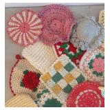 UL - Vintage Crochet Hot Pads - Assorted Floral, Granny Square, Starburst Designs and More