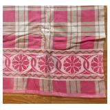 UL - Vintage Pink & White Plaid Blanket