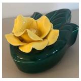 UL - Don Jay Ceramics Trinket Box - Vintage Leaf & Flower