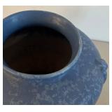 UL - Vintage Brush McCoy Blue Pottery Vase