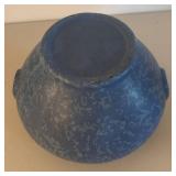 UL - Vintage Brush McCoy Blue Pottery Vase