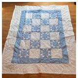 UL - Blue & White Patchwork Quilt