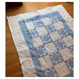 UL - Blue & White Patchwork Quilt