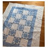 UL - Blue & White Patchwork Quilt