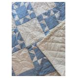 UL - Blue & White Patchwork Quilt