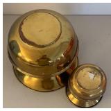 UL - Two Vintage Brass Spittoons