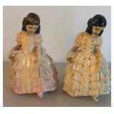 UL - Two Vintage Royal Doulton Fancy Lady Figurines