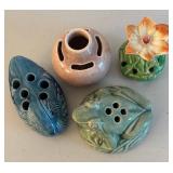 UL - Vintage Floral Frog Ceramic Set - Assorted Glazes