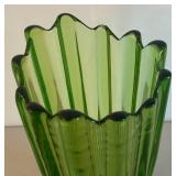 UL - Vintage Viking Glass Epic Green Glass Vase