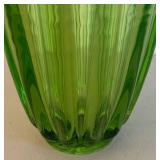 UL - Vintage Viking Glass Epic Green Glass Vase