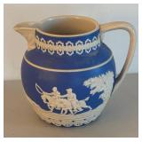 UL - Spode Copeland Blue Jasperware Pitcher