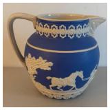 UL - Spode Copeland Blue Jasperware Pitcher