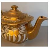 UL - English Gibsons & Sons Teapot - Gold & White Floral