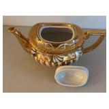UL - English Gibsons & Sons Teapot - Gold & White Floral