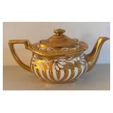 UL - English Gibsons & Sons Teapot - Gold & White Floral