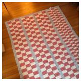 UL - Ralph Lauren Quilt- Red White & Blue Checker with Striped Border