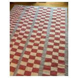 UL - Ralph Lauren Quilt- Red White & Blue Checker with Striped Border