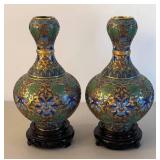 UL - Two Vintage Cloisonné Vases