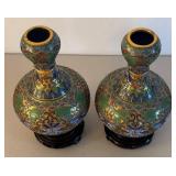 UL - Two Vintage Cloisonné Vases