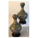 UL - Two Vintage Cloisonné Vases