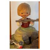 UL - Vintage ANRI Music Box - Gazebo Scene with Girl Figure