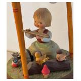 UL - Vintage ANRI Music Box - Gazebo Scene with Girl Figure