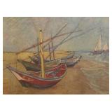 UL - Vincent van Gogh Print - Fishing Boats on the Beach, Les Saintes-Maries
