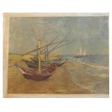 UL - Vincent van Gogh Print - Fishing Boats on the Beach, Les Saintes-Maries