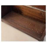 UL - Vintage Wooden Open-Front Storage Box With Lift-Top Lid