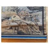 UL - Vintage Tapestry - Riverside Scene with Figures & Boats