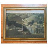 UL - Stone City Print by Grant Wood