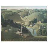 UL - Stone City Print by Grant Wood