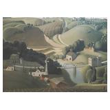 UL - Stone City Print by Grant Wood