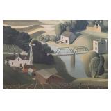 UL - Stone City Print by Grant Wood
