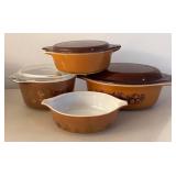 UL - Pyrex Vintage Casserole Set - Old Orchard & Early American Patterns