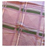 BR1 - Vintage Pink & Purple Plaid Blanket