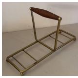 UL - Mid Century Georges Briard Culver Glass Serving Bowls with Brass Stand