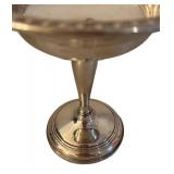 UL - Vintage Sterling Weighted Silver Compote with Rope Edge Rim