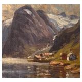 UL - Petite Original Norwegian Landscape Painting